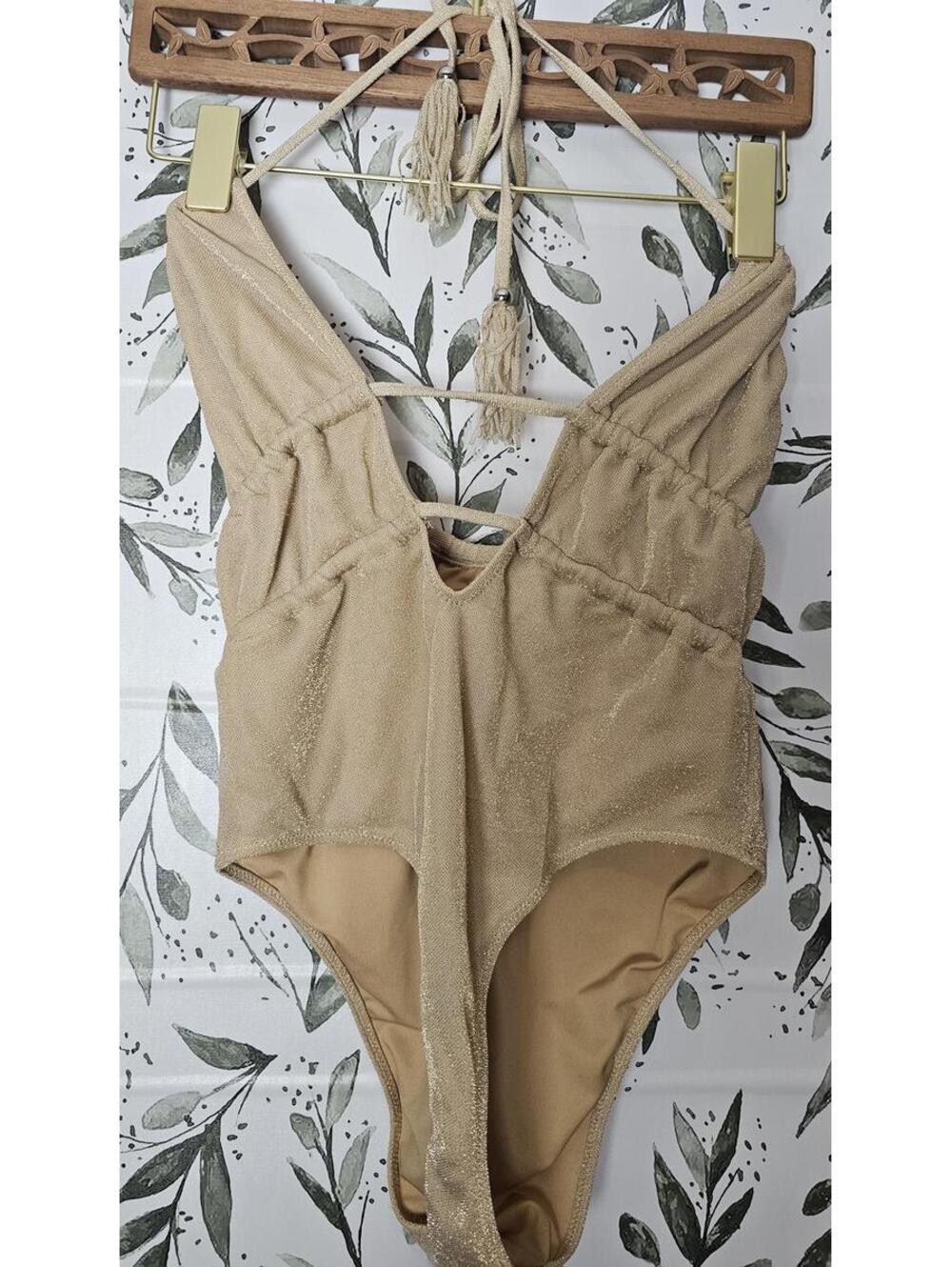 Ramy Brook NY Swimsuit Gold Womens Size S One Piece